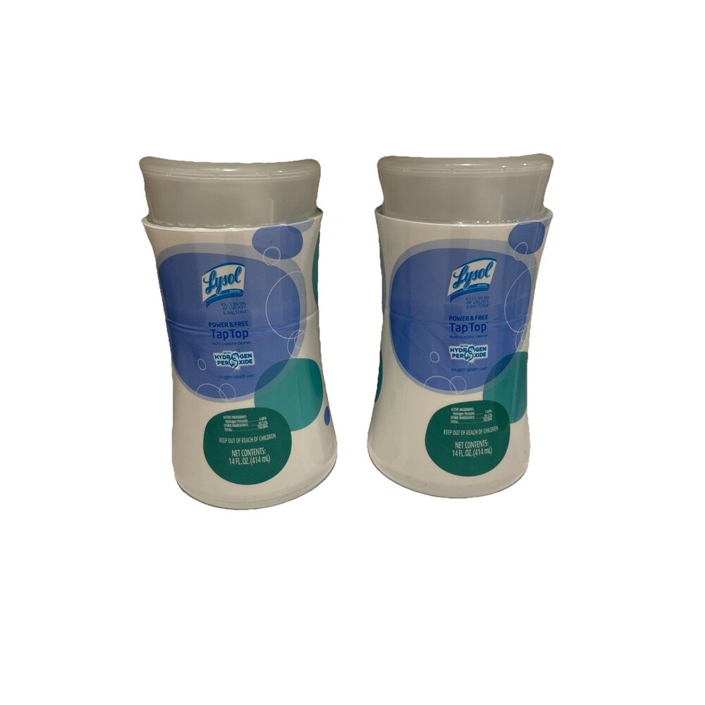 Lysol Tap Top Power & Free Oxygen Splash Multi-Purpose Cleaner 14 oz Lot Of 2